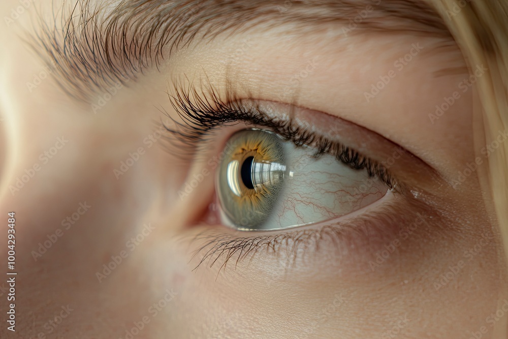 Macro Studio Expression Shot Of Woman's Eye With Close Up On Eyelashes And Pupil .generative ai Macro Studio Expression Shot Of Woman's Eye With Close Up On Eyelashes And Pupil .generative ai
