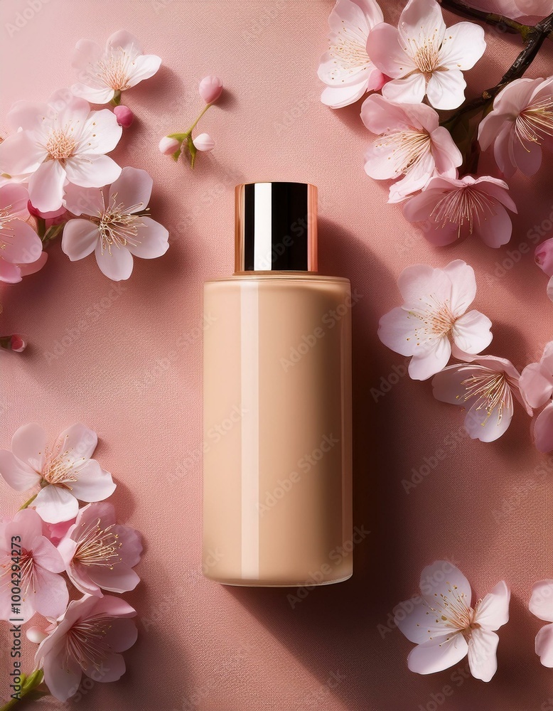 Pink floral lotion bottle Pink floral lotion bottle