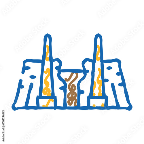 luxor egypt city doodle icon sketch vector. luxor egypt city sign. isolated symbol illustration