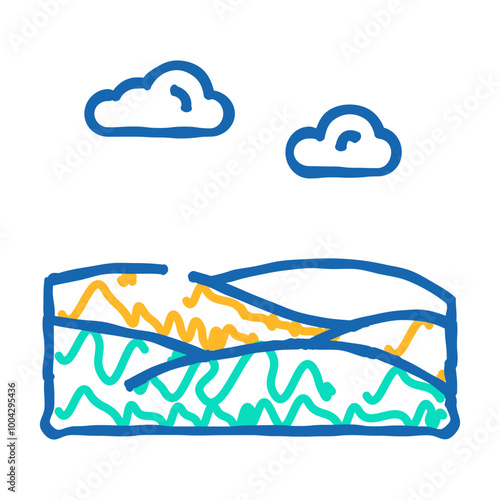 sahara desert doodle icon sketch vector. sahara desert sign. isolated symbol illustration