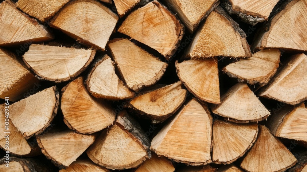 A close-up of neatly stacked firewood, showcasing the natural texture and rings of cut logs. A close-up of neatly stacked firewood, showcasing the natural texture and rings of cut logs.