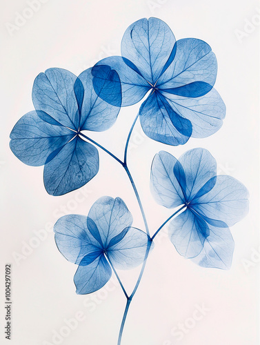 X-ray image of a blue clover