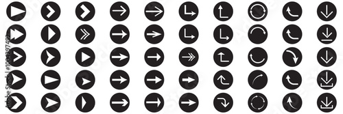 Arrow icon vector set with different kind of arrows. black arrow icon set. long arrow icon vector set. arrow icon set.