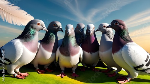 penguins on the rocks