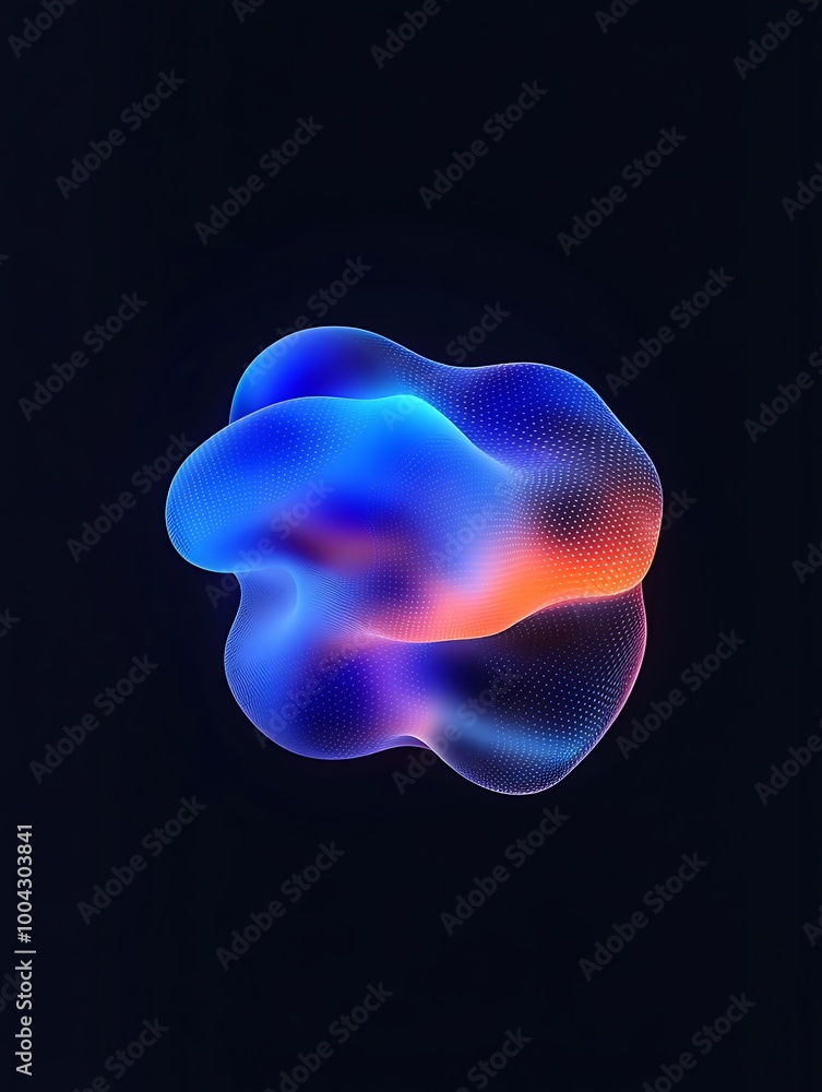 Colorful abstract shape with smooth curves, evoking a sense of depth and motion against a dark background. A minimalist poster in metallic and chrome gradient style. Colorful abstract shape with smooth curves, evoking a sense of depth and motion against a dark background. A minimalist poster in metallic and chrome gradient style.