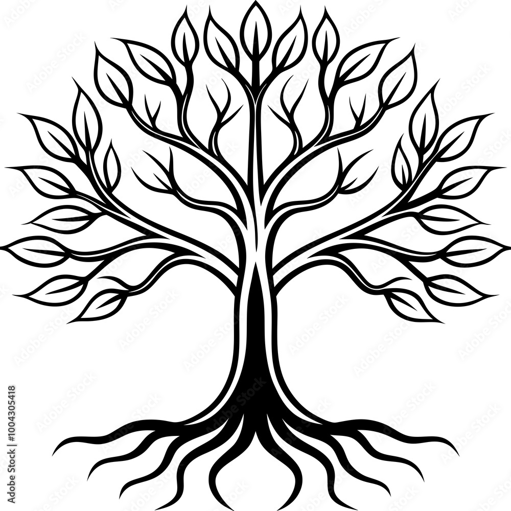 Obraz premium Symmetrical Tree of Connection