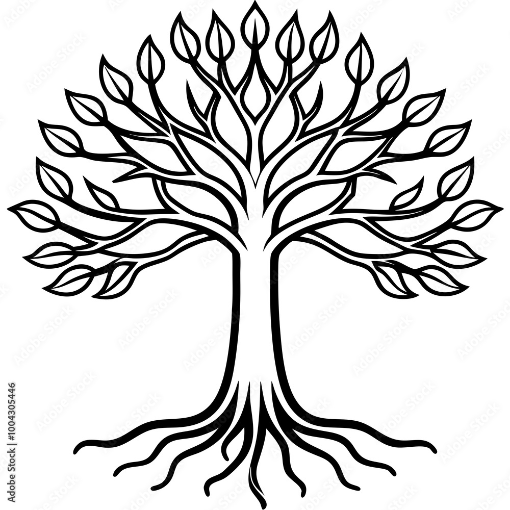 Obraz premium Symmetrical Tree of Connection