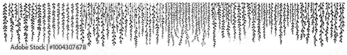 hanging vines illustration creating a natural curtain effect garland vector shape