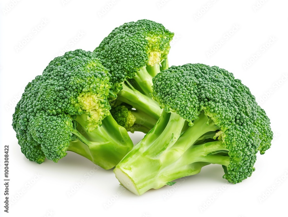 Green fresh vegetable broccoli isolated on white background Green fresh vegetable broccoli isolated on white background