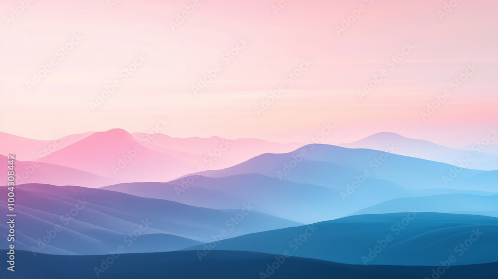 mountains in the fog,Gradient background mountains in the fog,Gradient background