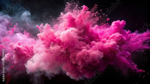 Pink smoke paint explosion powder splash