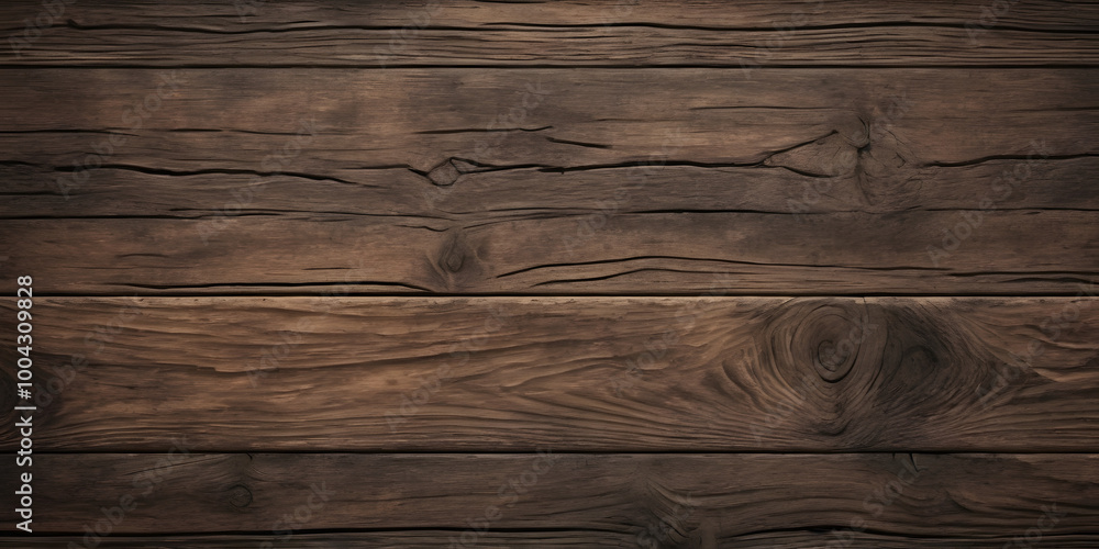 Dark Rustic Wooden Planks Background 