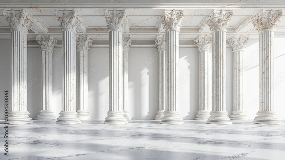 side view of the supreme courts majestic marble columns showcasing intricate carvings and delicate shadows against a pure white background highlighting architectural beauty and significance side view of the supreme courts majestic marble columns showcasing intricate carvings and delicate shadows against a pure white background highlighting architectural beauty and significance