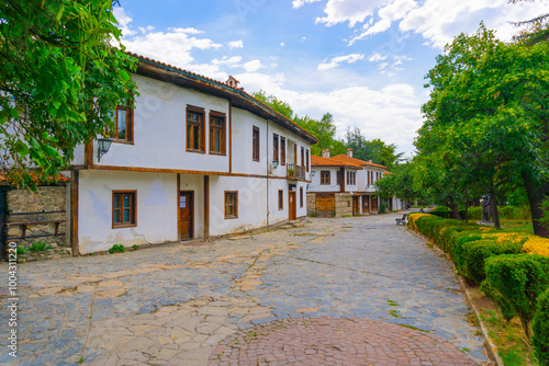 Small houses in an old Bulgarian village