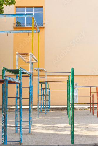 Calisthenics park inside a school yard