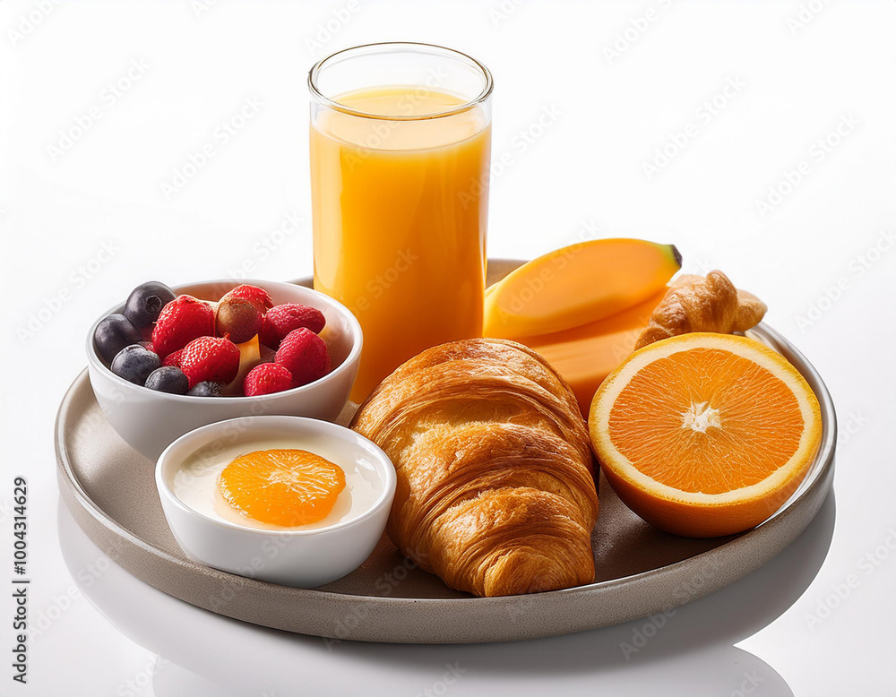 Desayuno nutritivo con frutas y café Desayuno nutritivo con frutas y café