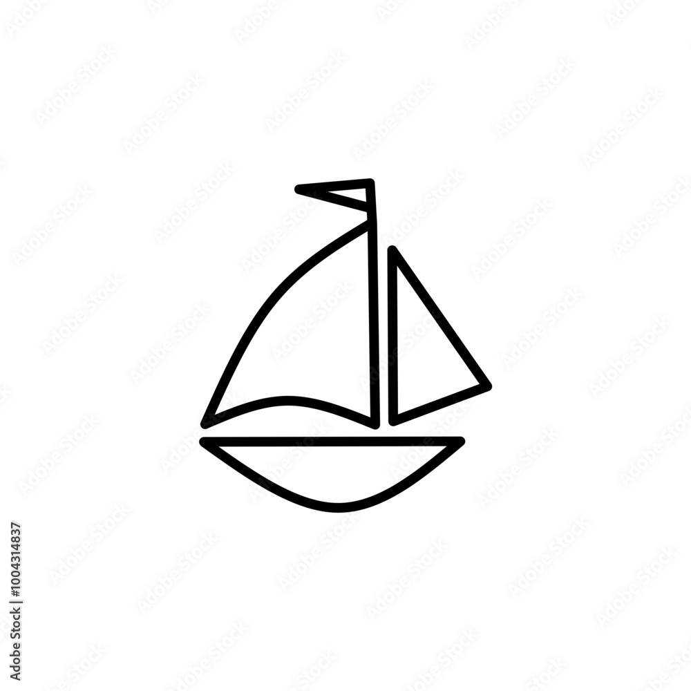 Nautical line vector icon Nautical line vector icon