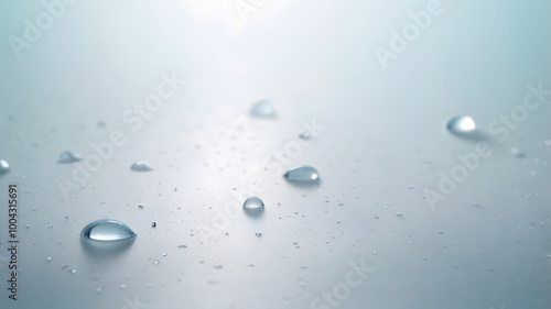 Wallpaper Mural Water Droplets on Glass: Abstract serenity  Torontodigital.ca