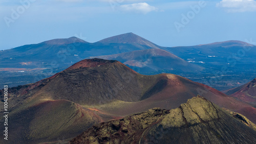 Aerial view of Timanfaya Natioal Park in Lanzarote