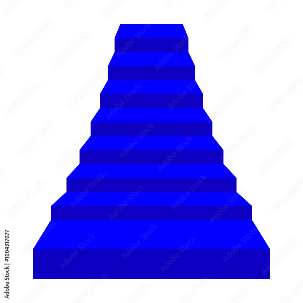 Blue steps. Vector illustration Blue steps. Vector illustration