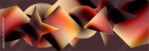 Fluid color geometric shapes abstract background. Vector Illustration For Wallpaper, Banner, Background, Card, Book Illustration, landing page