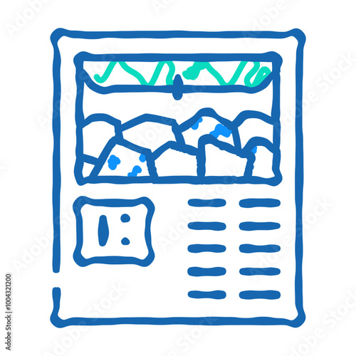 ice machines doodle icon sketch vector. ice machines sign. isolated symbol illustration