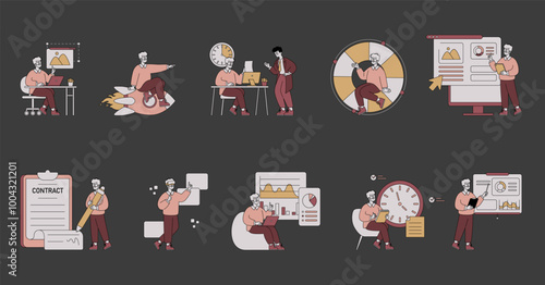 Business People. Flat Vector Illustration