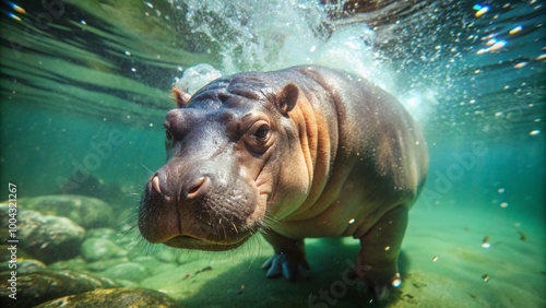 hippopotamus in water