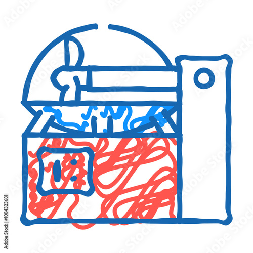 high speed cutter doodle icon sketch vector. high speed cutter sign. isolated symbol illustration