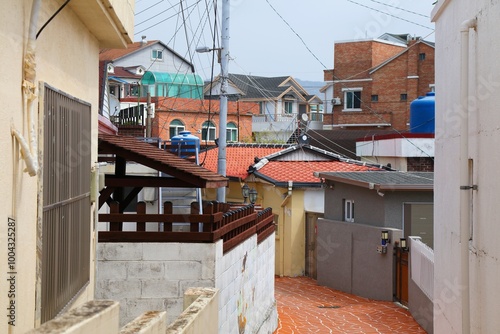 Gujora town in Geoje island, Korea photo