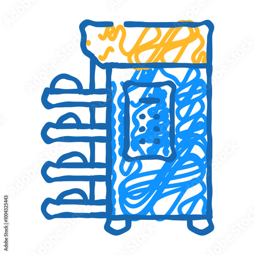 cooking and baking chamber doodle icon sketch vector. cooking and baking chamber sign. isolated symbol illustration
