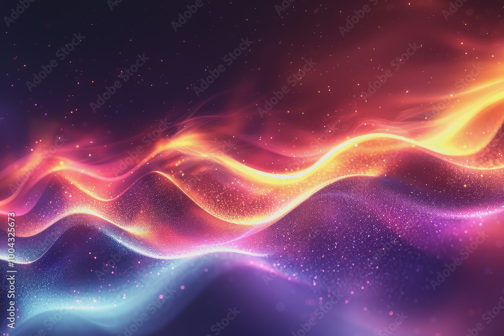 Obraz premium Abstract background with shimmering colored light texture.