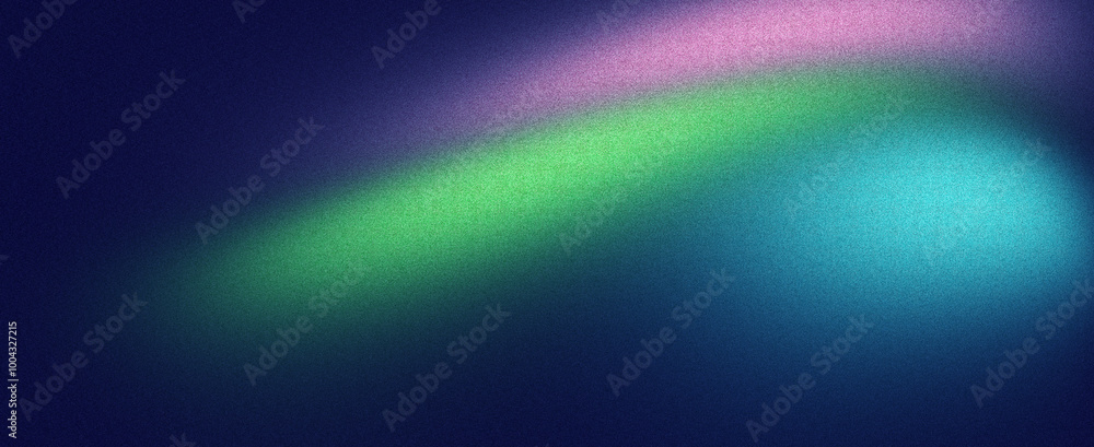 Fototapeta premium Dark Blue and green gradient background with grainy noise texture