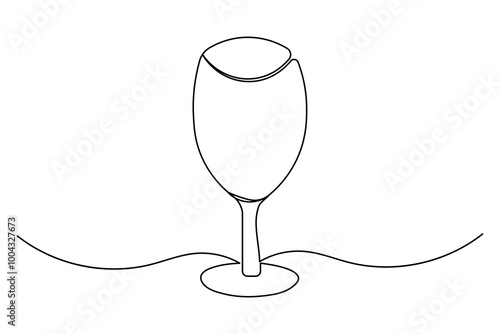 Cheers beer glasses continuous line drawing of isolate outline simple new years vector icon