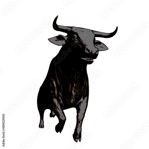 Bull , animal vector ilustration isolated design template cartoon 