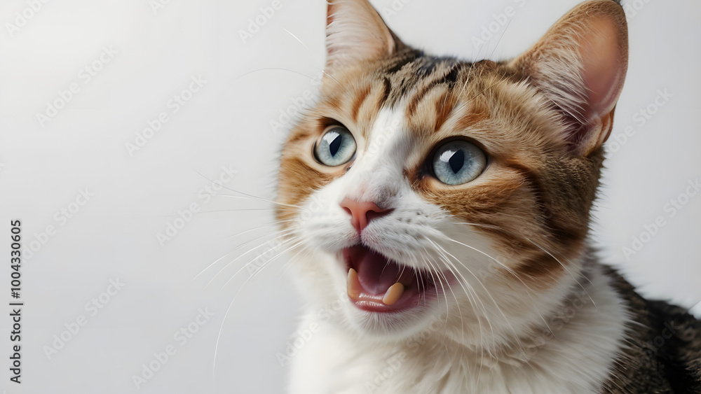 Funny Surprised Cat Face Staring with Wide Eyes on a Clean Background , Animal Photos, Pet Lovers, and Cute Cat-Themed Designs . Funny Surprised Cat Face Staring with Wide Eyes on a Clean Background , Animal Photos, Pet Lovers, and Cute Cat-Themed Designs .