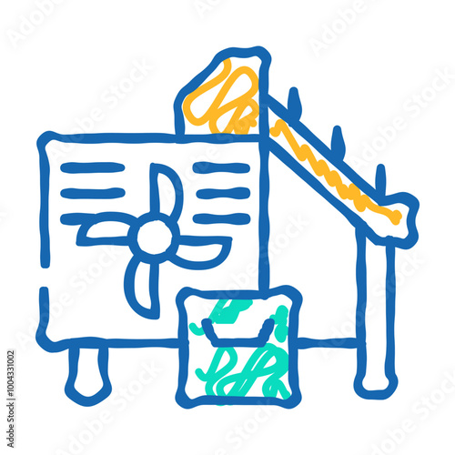 machines for grinding, bacon cutters doodle icon sketch vector. machines for grinding, bacon cutters sign. isolated symbol illustration