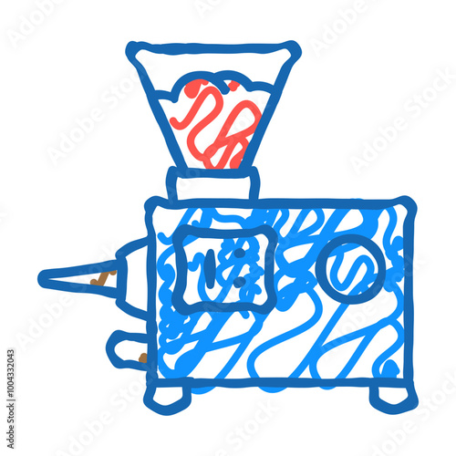 vacuum syringe doodle icon sketch vector. vacuum syringe sign. isolated symbol illustration