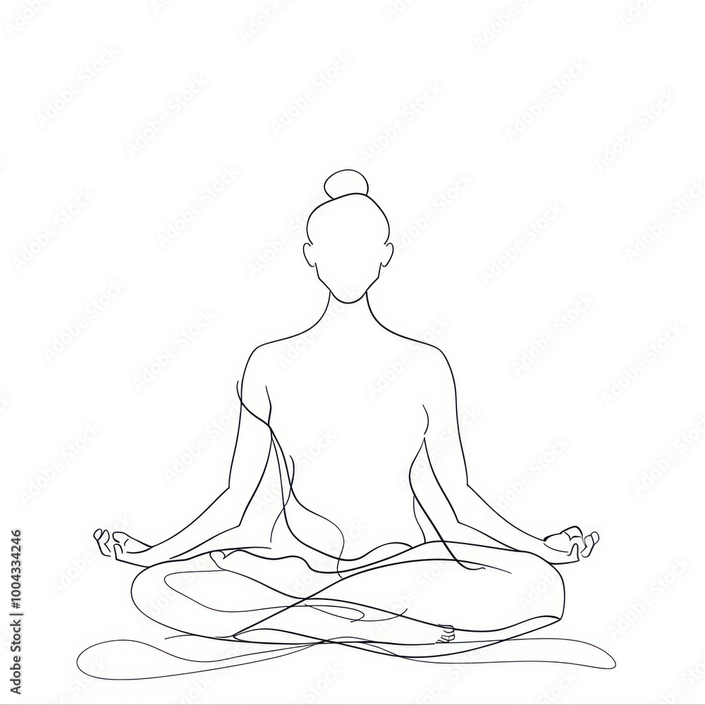 Meditation illustrated exercise fitness. Meditation illustrated exercise fitness.