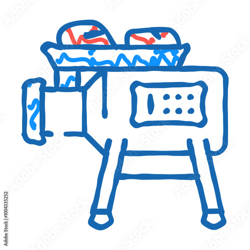 meat grinder doodle icon sketch vector. meat grinder sign. isolated symbol illustration