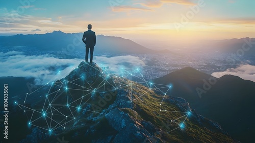 Business Leader on Mountain...