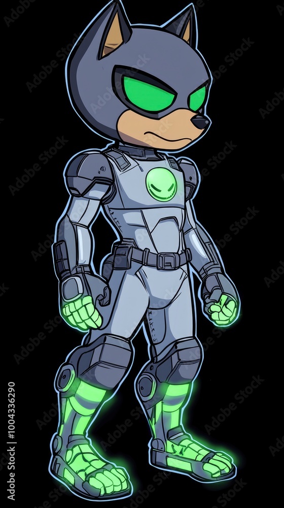Cybernetic Canine - Futuristic Animal Superhero Cybernetic Canine - Futuristic Animal Superhero