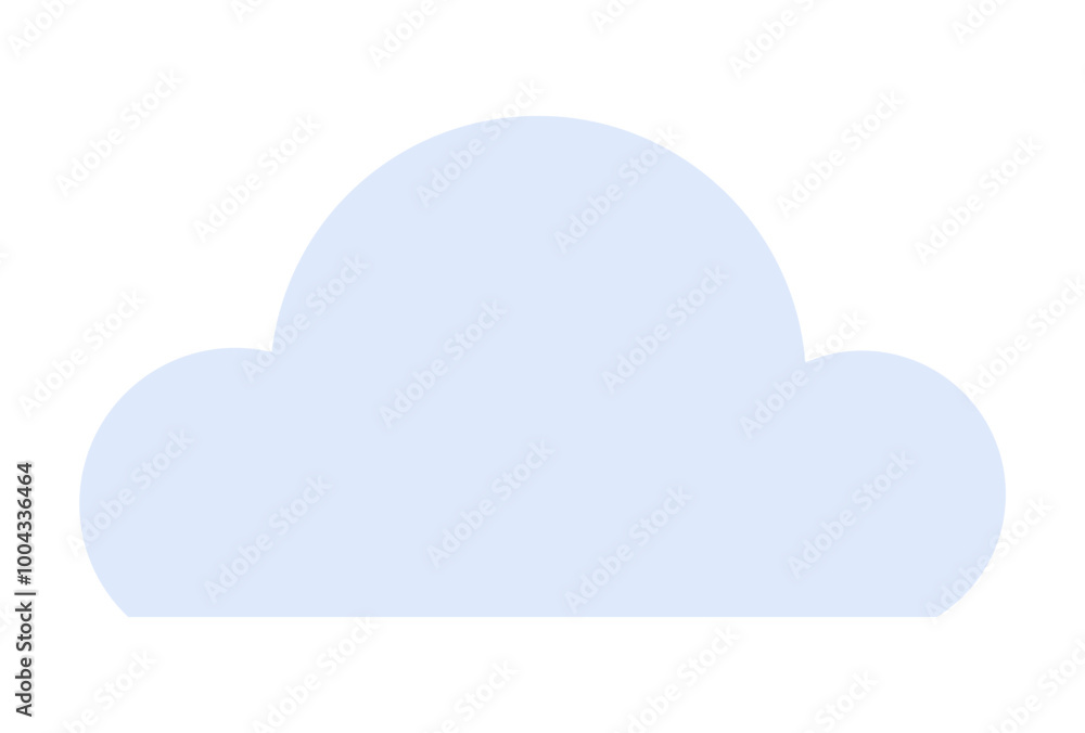 Cloud shape in light blue hue Symmetrical design with soft edges Ideal for weather forecast childrens content educational materials graphic design and minimalist art projects. Clean and minimal style Cloud shape in light blue hue Symmetrical design with soft edges Ideal for weather forecast childrens content educational materials graphic design and minimalist art projects. Clean and minimal style