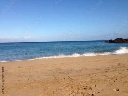 Sticker beach and sea