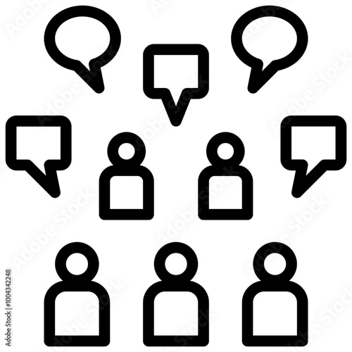 activism outline style icon