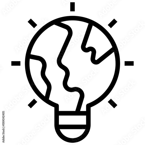 globalization outline style icon