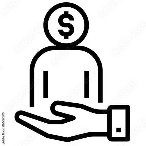 entrepreneurship outline style icon