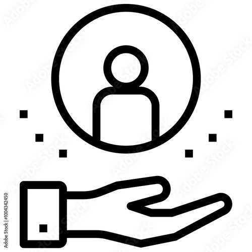 personalization outline style icon