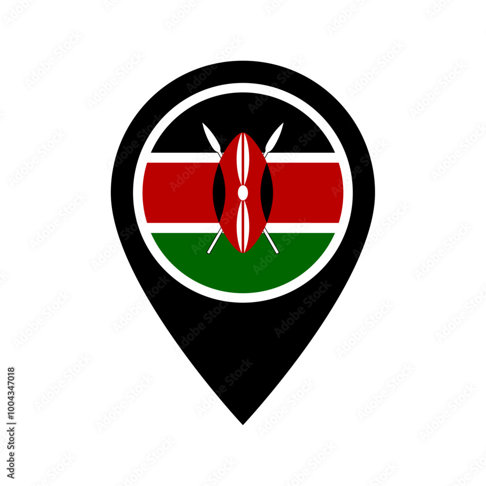 Kenya flag location icon