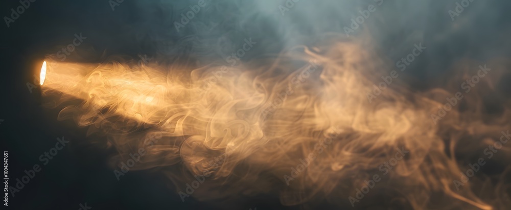 Obraz premium Minimalist Light Beam Through Smoke